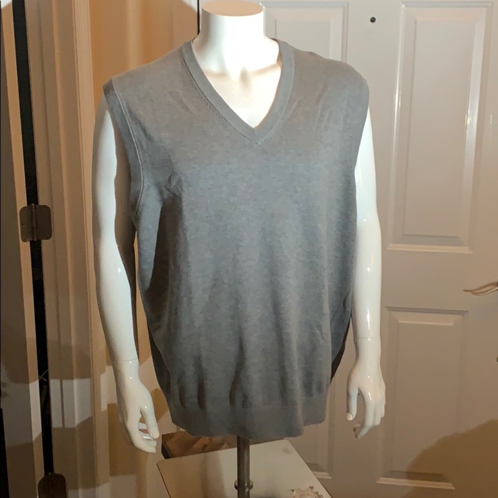 Daniel Cremieux Gray Supima Cotton V-Neck Sweater